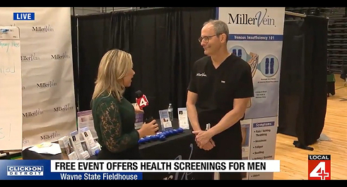 Dr. Miller Featured on WDIV: Free Men’s Vein Screenings Image